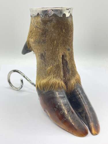 Antique Silver Hallmarked 1906 Rowland Ward Mounted Deer Foot