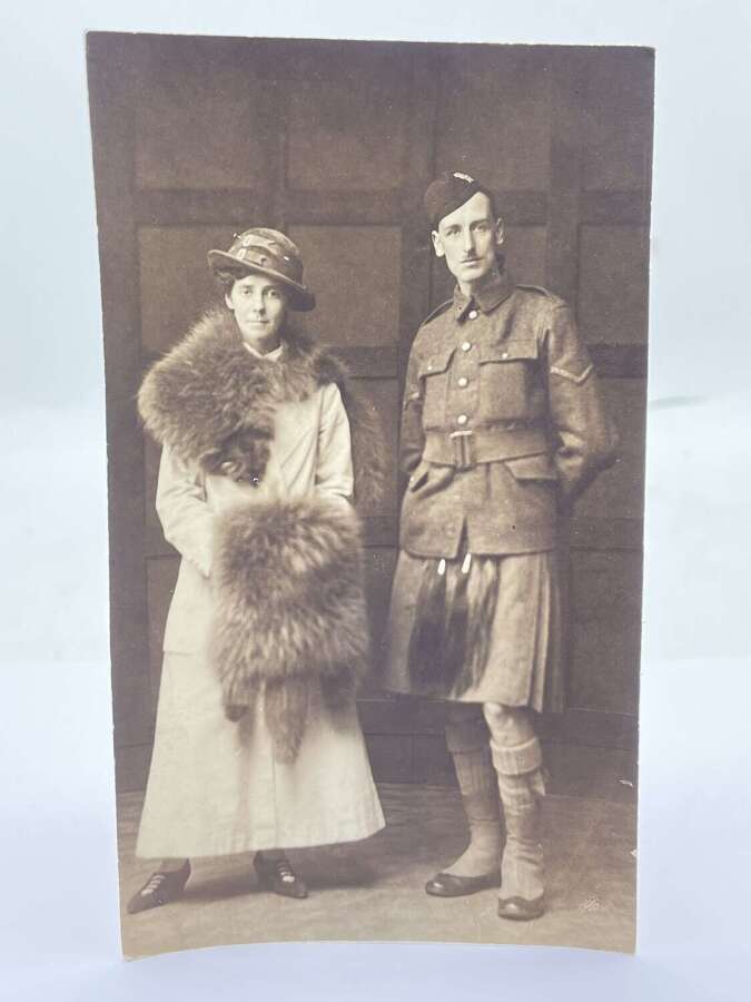 WW1 Lance Corporal King's Own Scottish Borderers (KOSB) Portrait Photograph