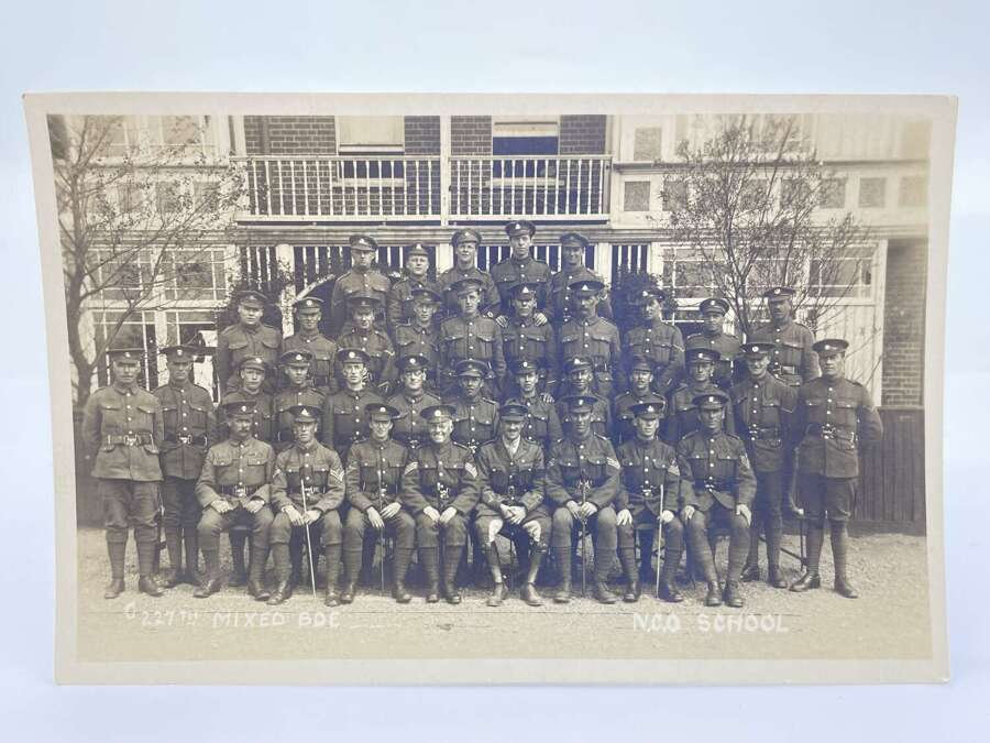 WW1 Period British 227th Infantry Brigade N.C.O School Photograph