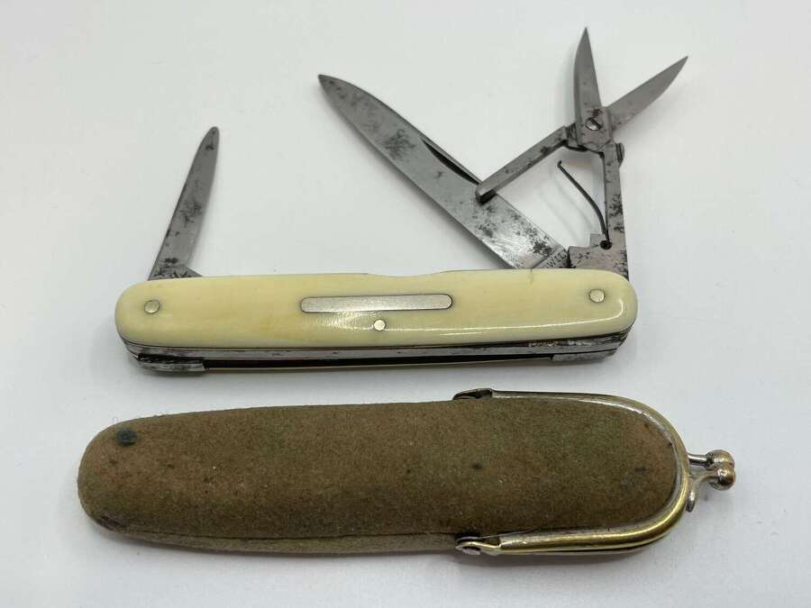 WW2 Period John Nowill & Sons Bone Handled Multi Tool Knife