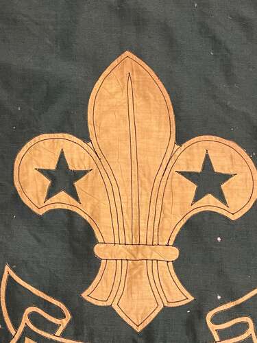 Pre WW2 British Home Front Fernden School Group Boys Scouts Flag & Pole Topper