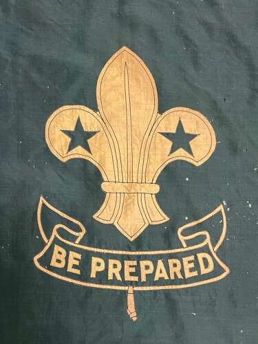 Pre WW2 British Home Front Fernden School Group Boys Scouts Flag & Pole Topper