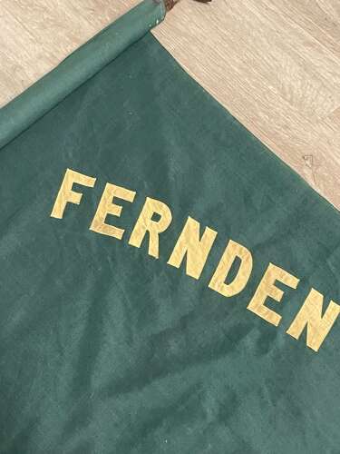 Pre WW2 British Home Front Fernden School Group Boys Scouts Flag & Pole Topper