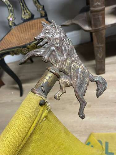 Pre WW2 British Home Front Fernden School Cub Pack Wolf Cubs Flag & Pole Topper