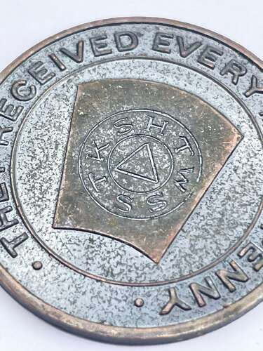 Rare Antique Masonic Scottish Canmore Lodge No.1175 Penny Token