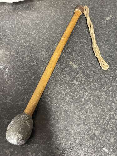 Antique Wooden & Lead Weighted Fishing Priest