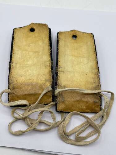 Pair Of WW2 British Merchant Navy Chief Engineer Shoulder Boards With Laces