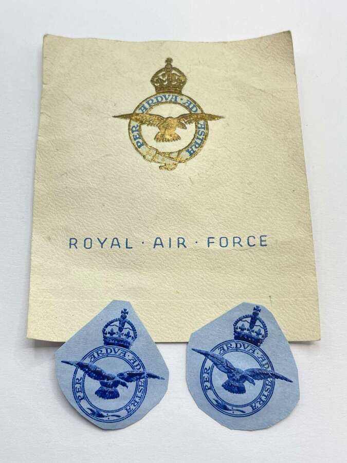 WW2 British Royal Air Force RAF Embossed Letter Heads Set Of 3