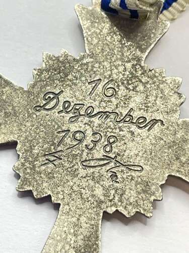 WW2 De-Nazified Silver Cross of Honour of the German Mother