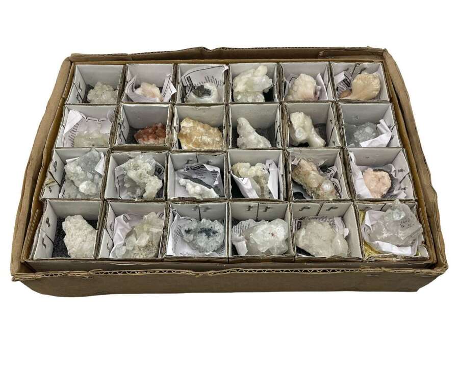 Large Wholesale Job Lot Of Mixed Apophyllite & Stilbite Crystal Minerals