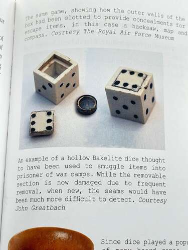 WW2 Period British SOE Hollow Bakelite Dice Used For Compasses, Maps & Messages
