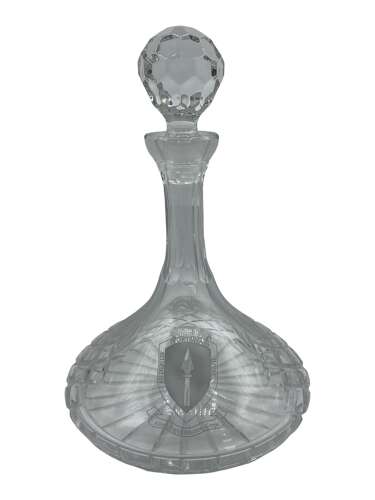 Post WW2 NATO Allied Rapid Reaction Corps (ARRC) Etched Crystal Ships Decanter