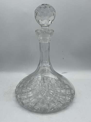 Post WW2 NATO Allied Rapid Reaction Corps (ARRC) Etched Crystal Ships Decanter