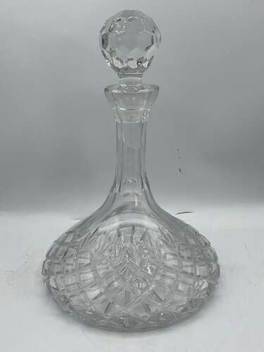 Post WW2 NATO Allied Rapid Reaction Corps (ARRC) Etched Crystal Ships Decanter