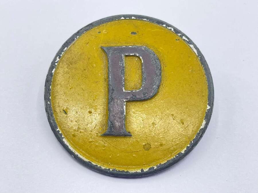 WW2 German Ostarbeiter Polish/ Eastern Workers &ldquo;P&rdquo; Badge