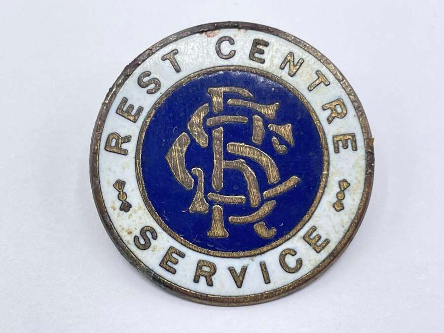 WW2 Home Front Rest Centre Service Enamel Badge For Home Front Blitz Victims