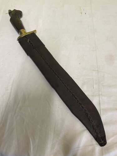 WW2 Period Philippine Bolo Knife & Leather Sheaf