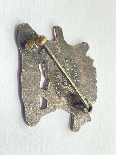Antique Bronze & Enamel Widecombe Fair Badge By H W Miller