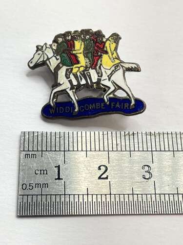 Antique Bronze & Enamel Widecombe Fair Badge By H W Miller