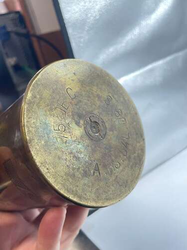 WW1 Souvenir Of Bruay 22nd Casualty Clearing Station Trench Art Vase