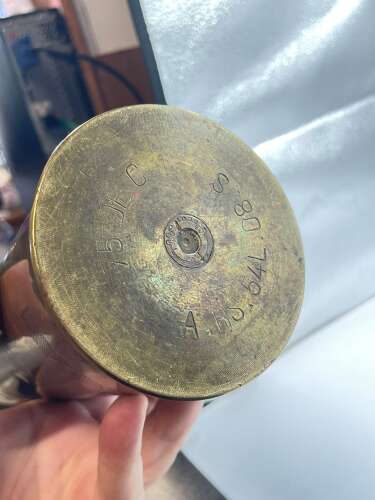 WW1 Souvenir Of Bruay 22nd Casualty Clearing Station Trench Art Vase
