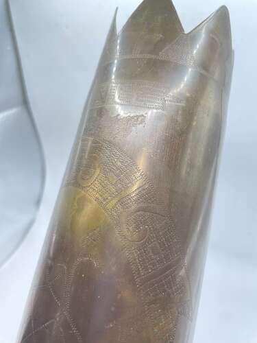 WW1 Souvenir Of Bruay 22nd Casualty Clearing Station Trench Art Vase