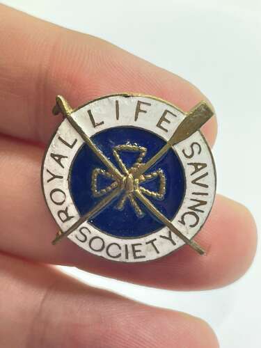 Antique 1920s Royal Life Saving Society Ename Badge Engraved To Edna White