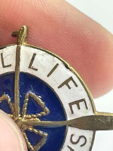 Antique 1920s Royal Life Saving Society Ename Badge Engraved To Edna White
