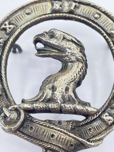 Large Detailed Antique Unknown Scottish Clan Tenax Et Fidelis Badge