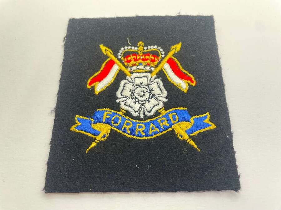 Post WW2 British Queen's Own Yorkshire Yeomanry Veterans Blazer Patch