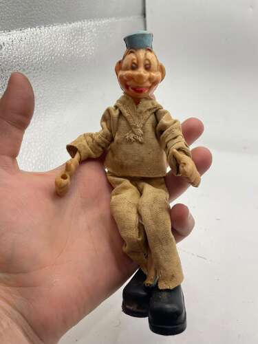 Post WW2 Cheung Hing Metal Factory Chinese Made United States Navy Sailor Toy