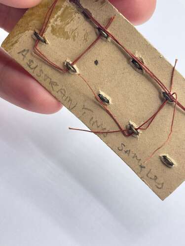 Beautiful Antique Gilded “Australian Tiny Samples” Salesman’s Buttons On Card