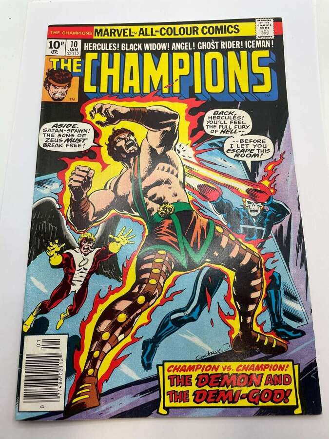 Vintage The Champions - Comic Book No10. Marvel Comics January 1977