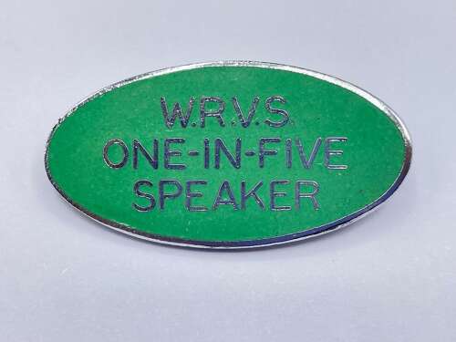 Post WW2 Women’s Royal Voluntary Service WRVS One In Five Speaker Enamel Badge