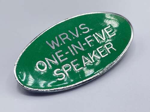 Post WW2 Women’s Royal Voluntary Service WRVS One In Five Speaker Enamel Badge