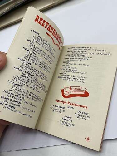WW2 Canadian “Your Guide To A Good Time In Toronto” For Troops In Training Guide