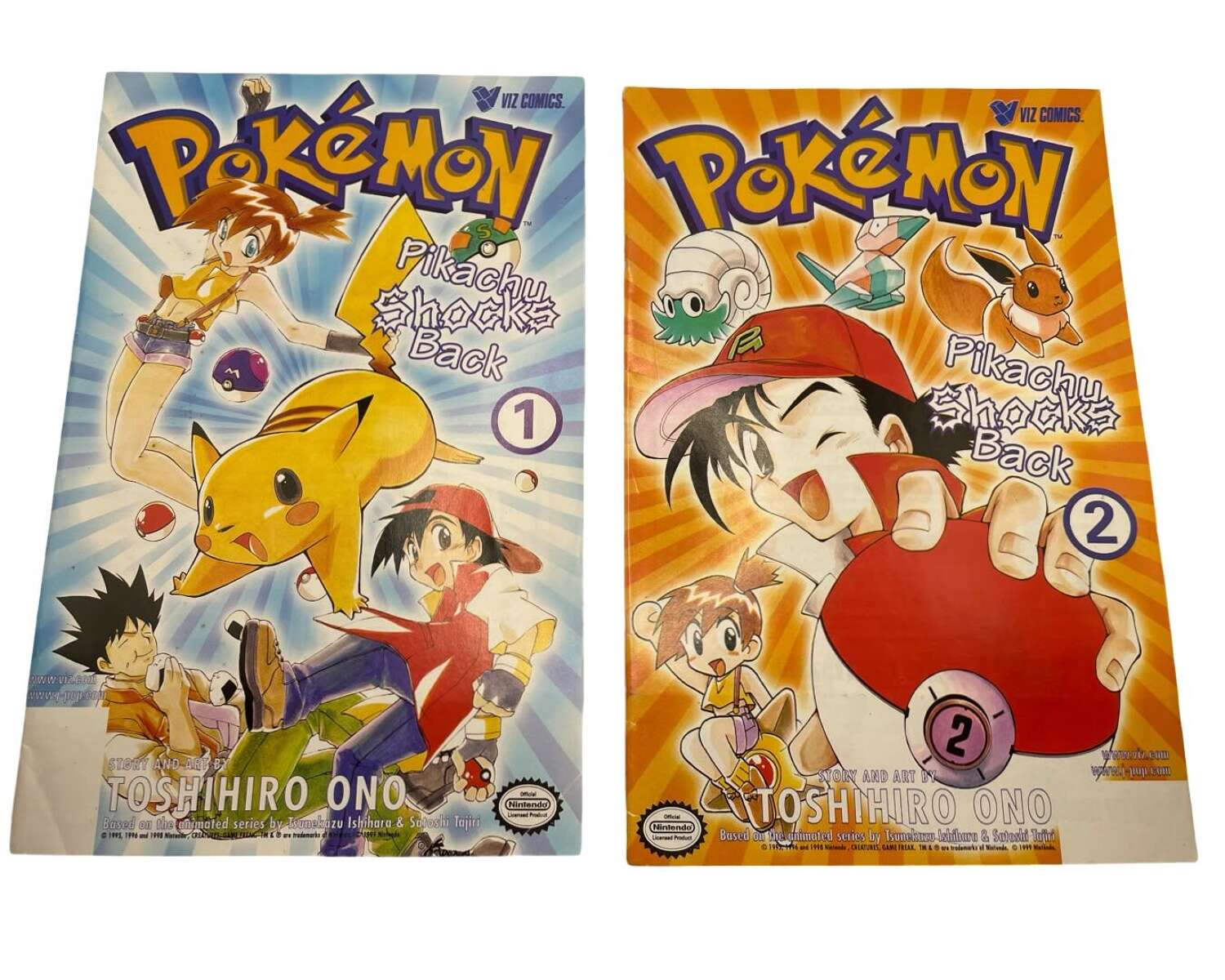 Vintage 1999 Pokémon: Pikachu Shocks Back Part 1 & 2 By Toshihiro Ono