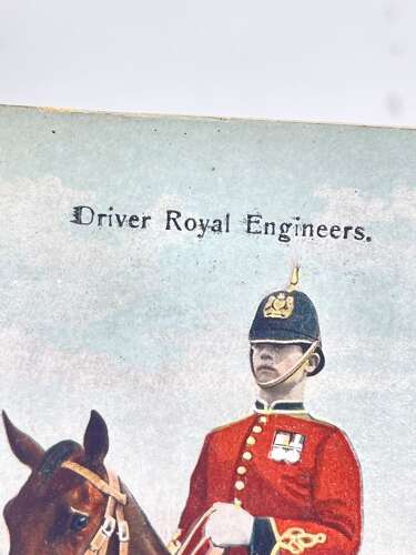 Pre WW1 British Army “Driver Royal Engineers” Regimental Illustrated Postcard