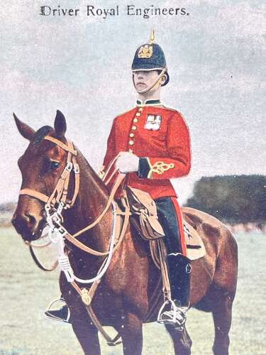 Pre WW1 British Army “Driver Royal Engineers” Regimental Illustrated Postcard