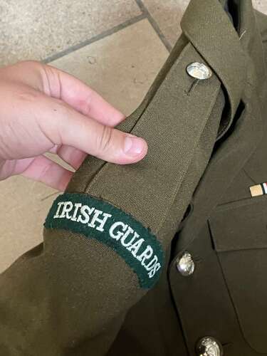 Post WW2 British Army Irish Guards No2 Dress Tunic Named To Gallagher