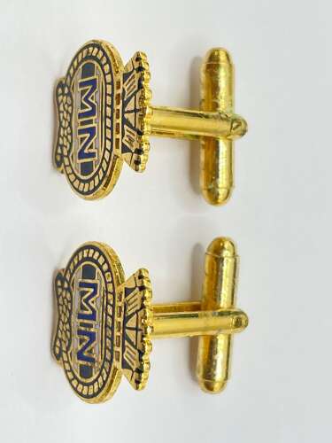 Post WW2 British Gold Tone & Enamel Merchant Navy Cufflinks