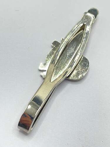 Post WW2 British Army Silver Tone & Enamel 17th/21st Lancers Tie Clip