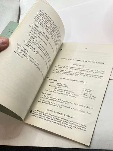Post WW2 Infantry Training Volume I The Sub Machine Gun 1955 Pamphlet
