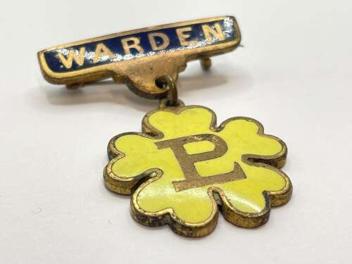 Vintage The Primrose League Conservative Wardens Enamel Brooch Badge