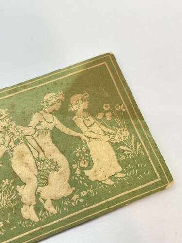 Antique Victorian Embossed Ring a Ring o' Roses Bookmark By Kate Greenaway