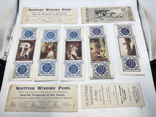 Job Lot Of WW1 To WW2 Scottish Widows Fund Bookmarks For Mutual Life Assurance