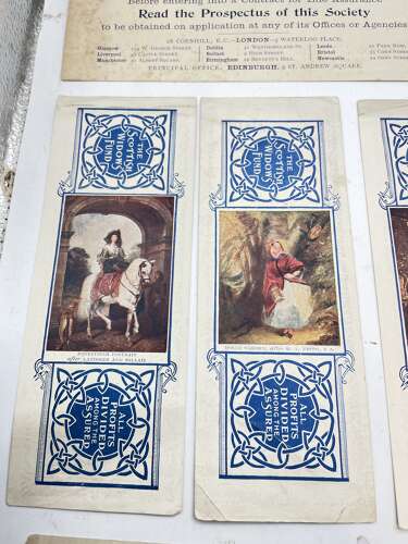 Job Lot Of WW1 To WW2 Scottish Widows Fund Bookmarks For Mutual Life Assurance