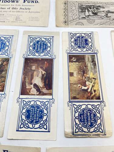 Job Lot Of WW1 To WW2 Scottish Widows Fund Bookmarks For Mutual Life Assurance
