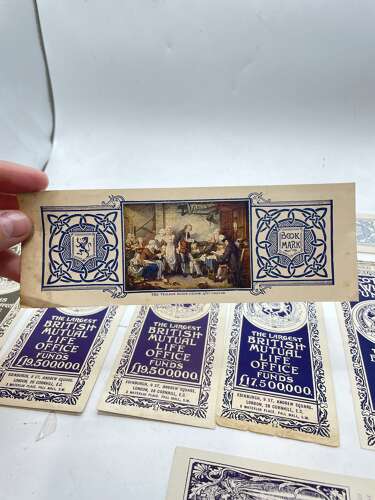 Job Lot Of WW1 To WW2 Scottish Widows Fund Bookmarks For Mutual Life Assurance