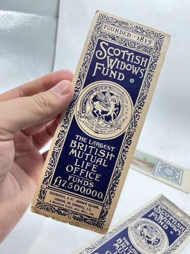 Job Lot Of WW1 To WW2 Scottish Widows Fund Bookmarks For Mutual Life Assurance